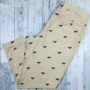 Orvis Embroidered Dog Pants Cuffed Vintage Made in USA Men’s 41x31 Outdoor RARE